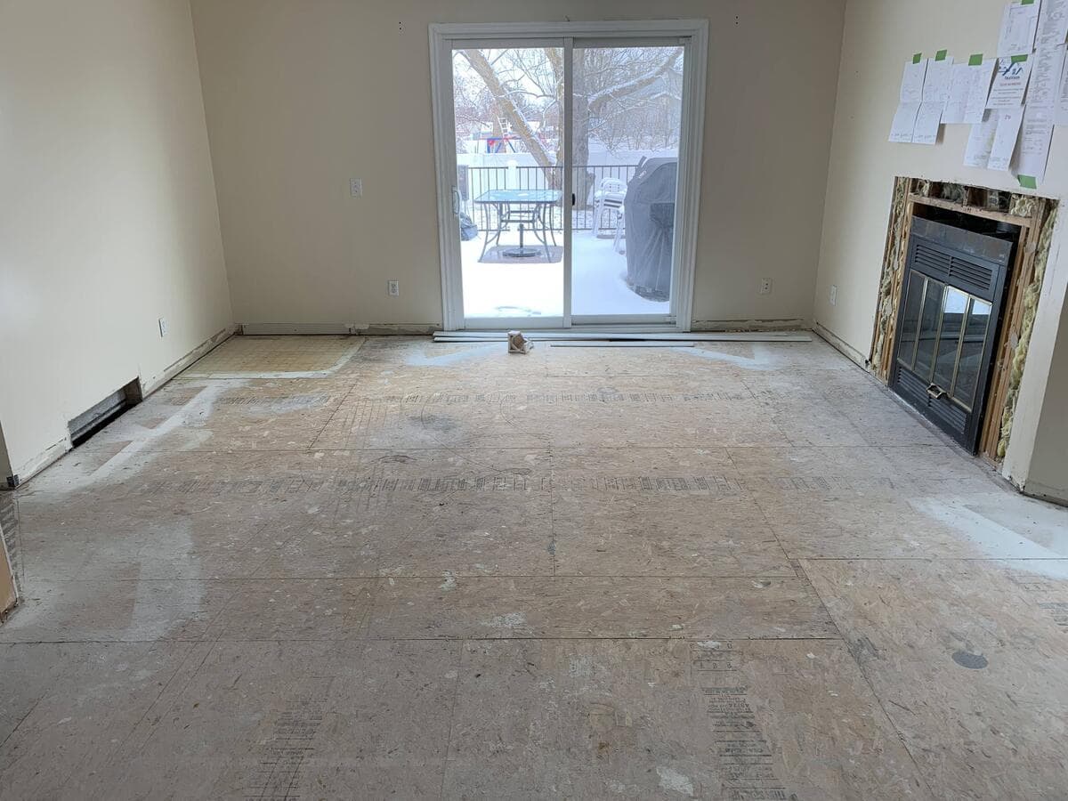 After Living Room Floor Removal project