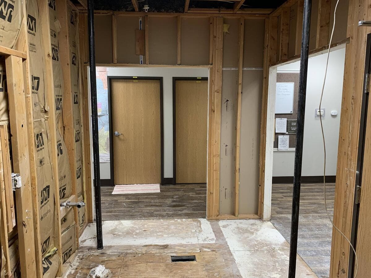 After Office Bathroom Demolition project