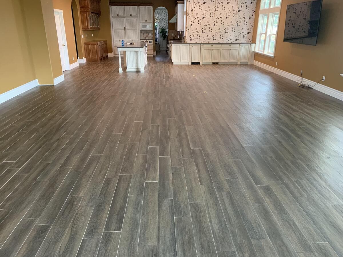 Before LVP flooring Removal project